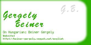 gergely beiner business card